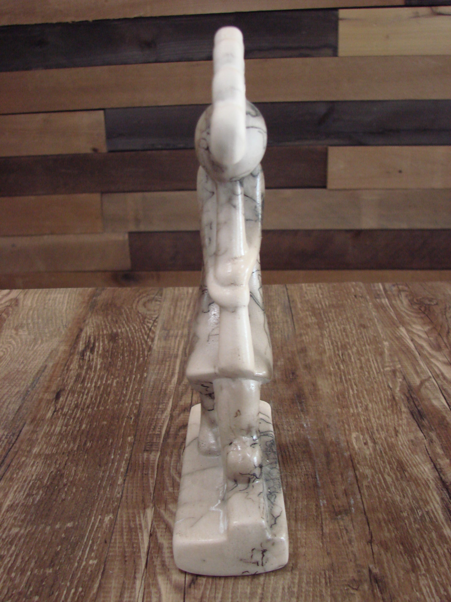 Native American Pottery Horse Hair Kokopelli Sculpture by Vail