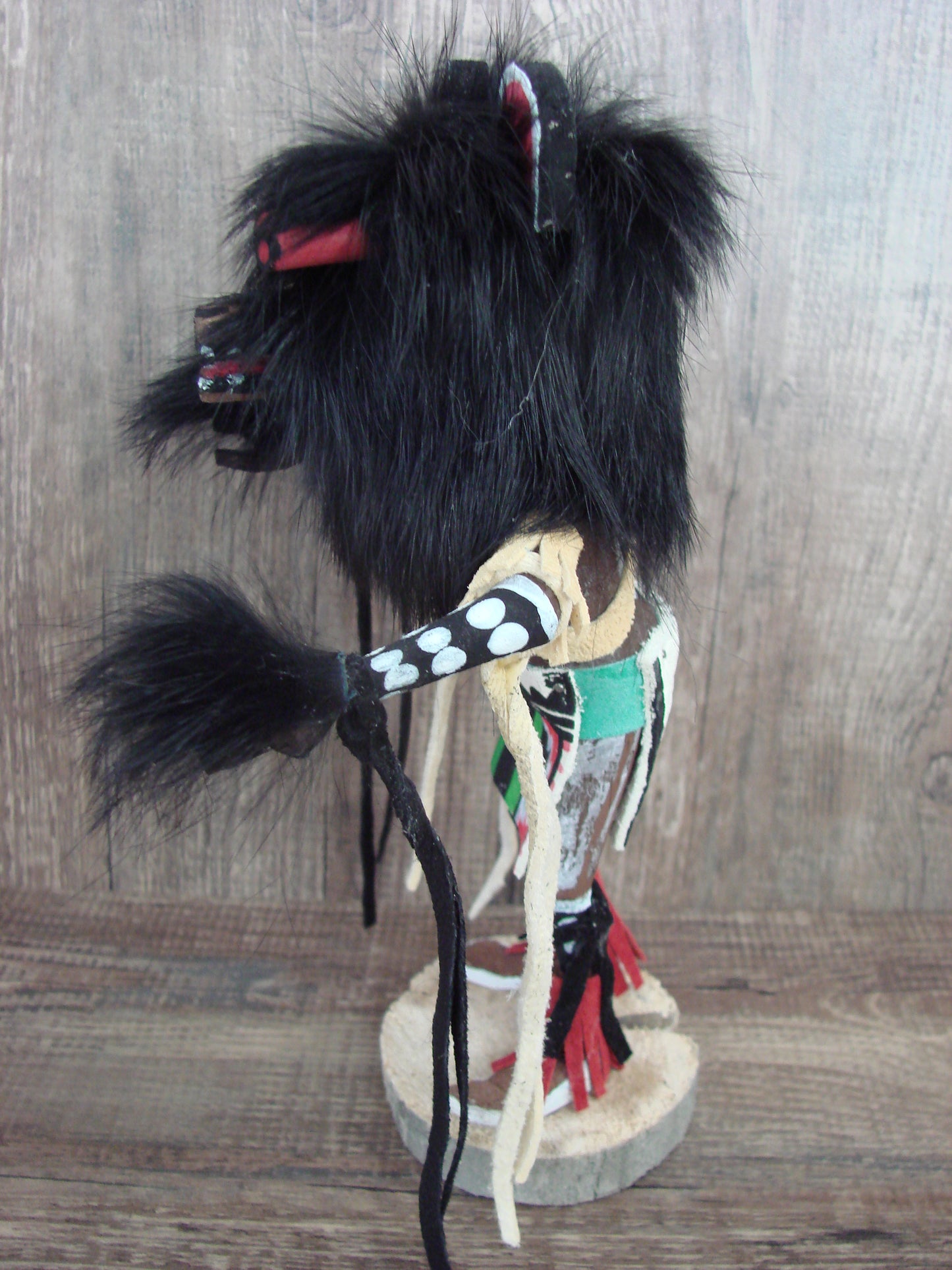 Native American Masked Black Bear Kachina Dancer by RS