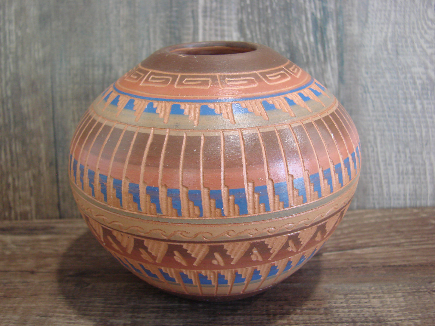 Native American Hand Etched & Hand Painted Pottery - Gilmore