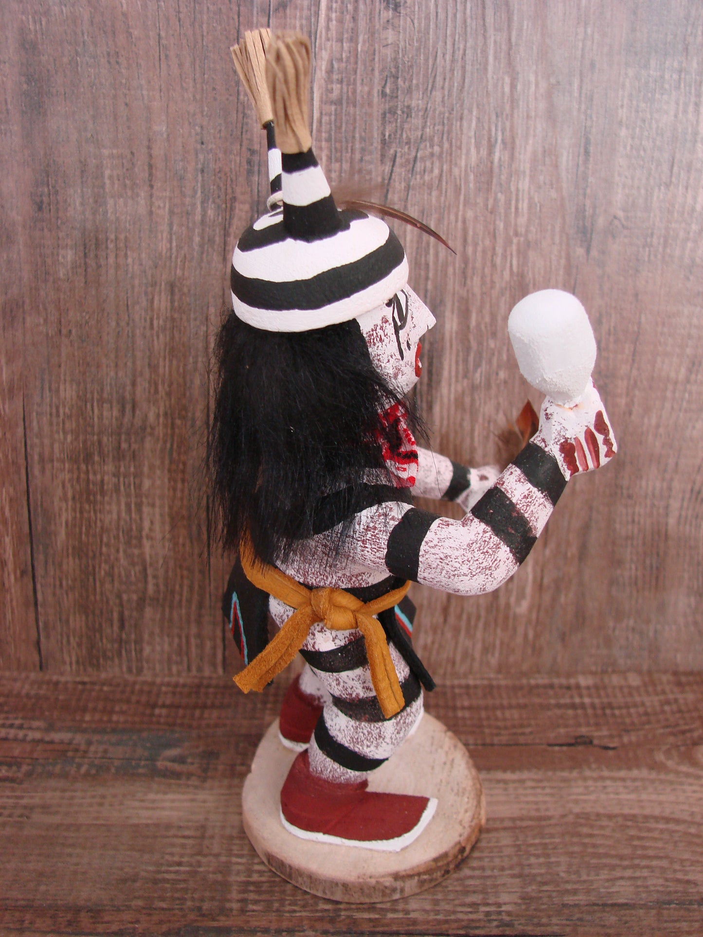 Native American Clown Kachina Dancer Signed Benally