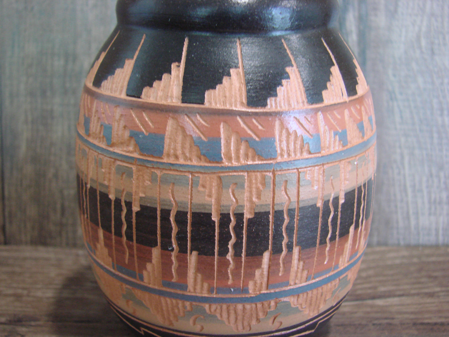 Native American Hand Etched & Hand Painted Pottery - Gilmore