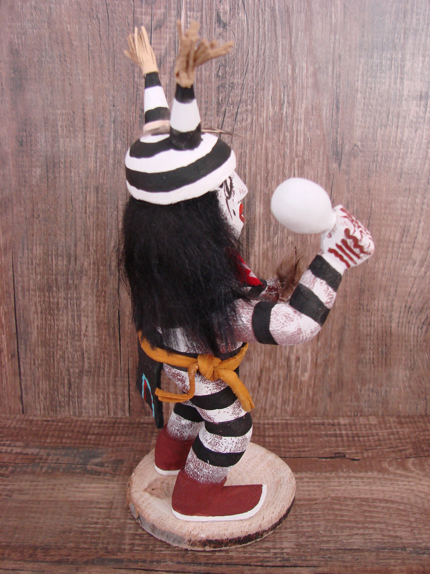 Native American Clown Kachina Dancer Signed Benally