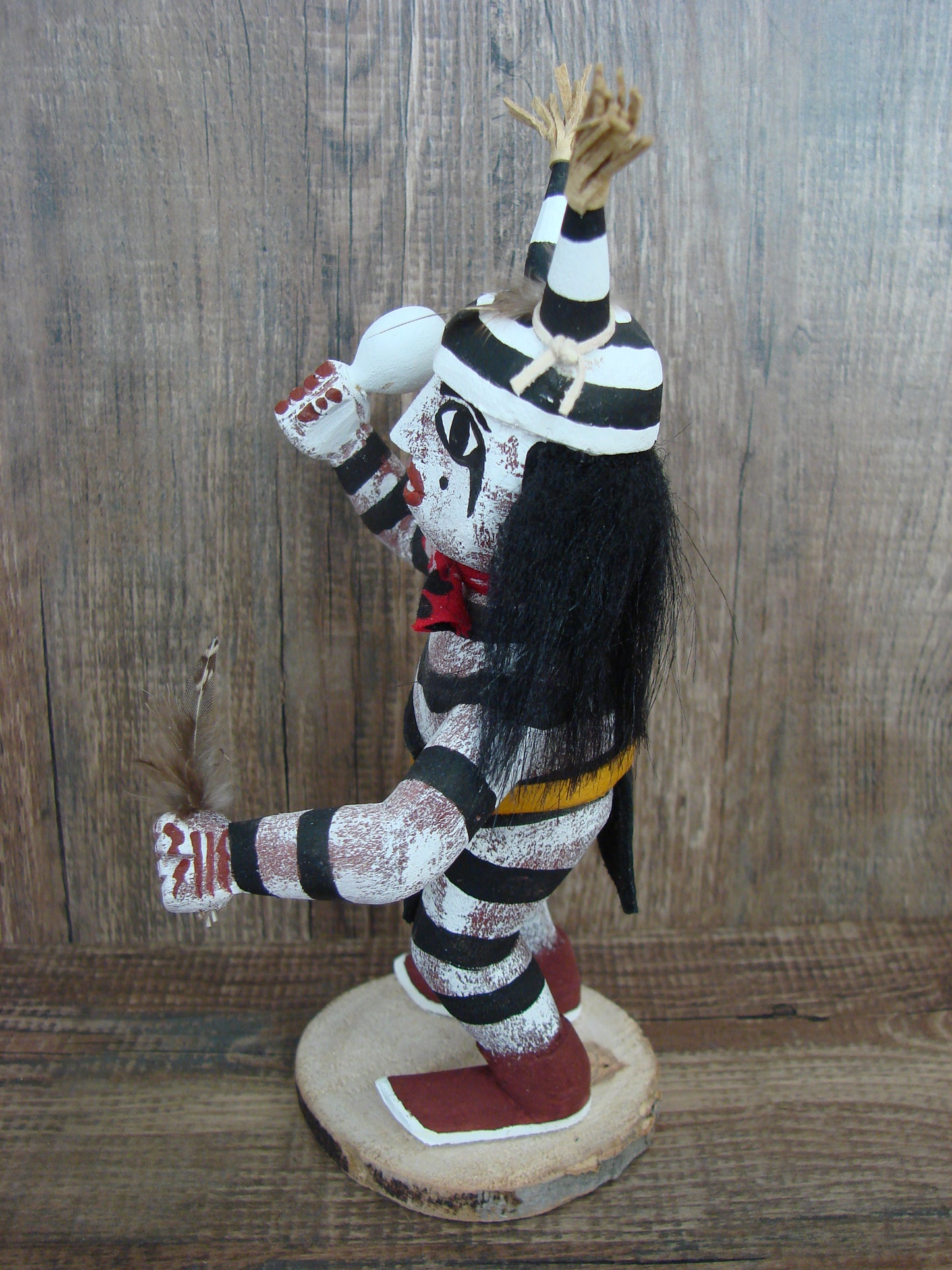 Native American Clown Kachina Dancer Signed Benally