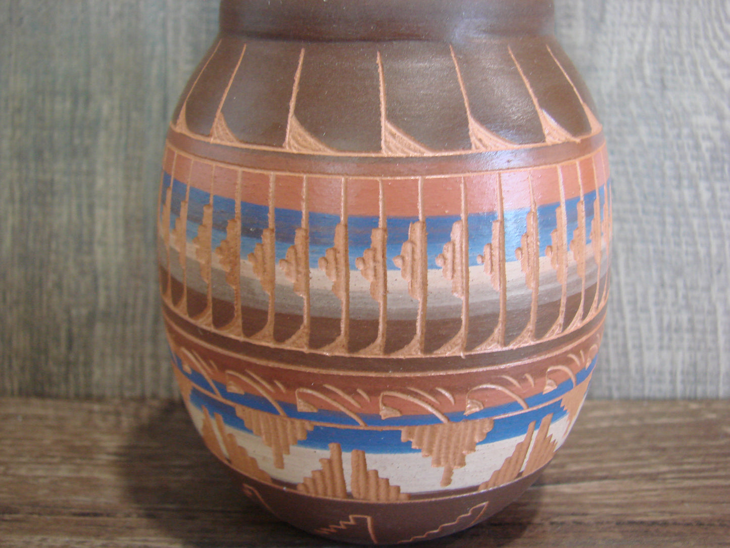 Native American Hand Etched & Hand Painted Pottery - Gilmore