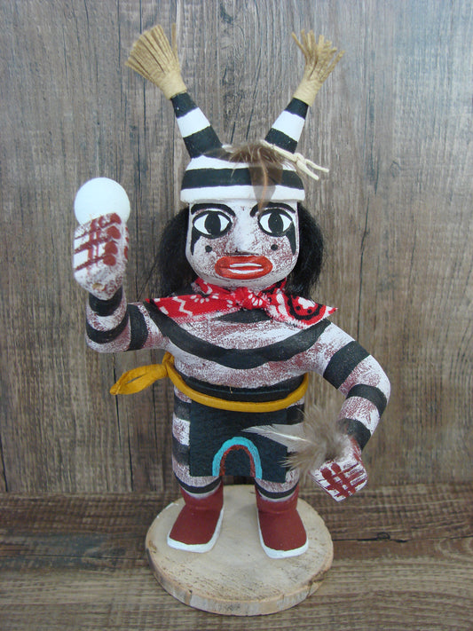 Native American Clown Kachina Dancer Signed Benally