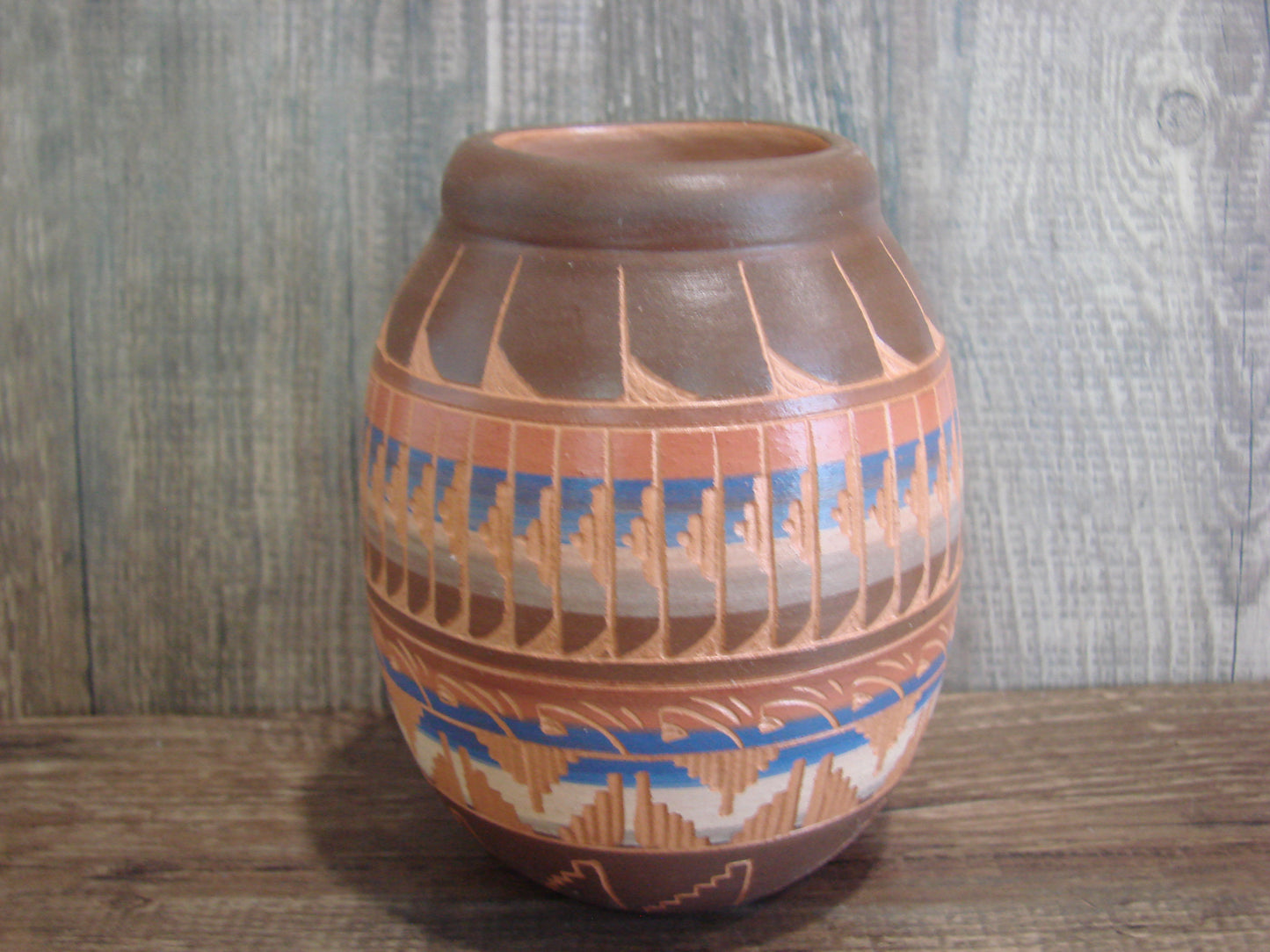Native American Hand Etched & Hand Painted Pottery - Gilmore