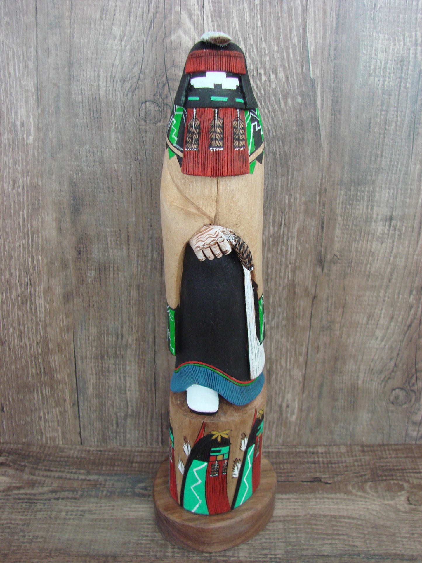 Hopi Indian Hand Carved Long Beard Shalako Kachina Dancer by Wilmer Kaye