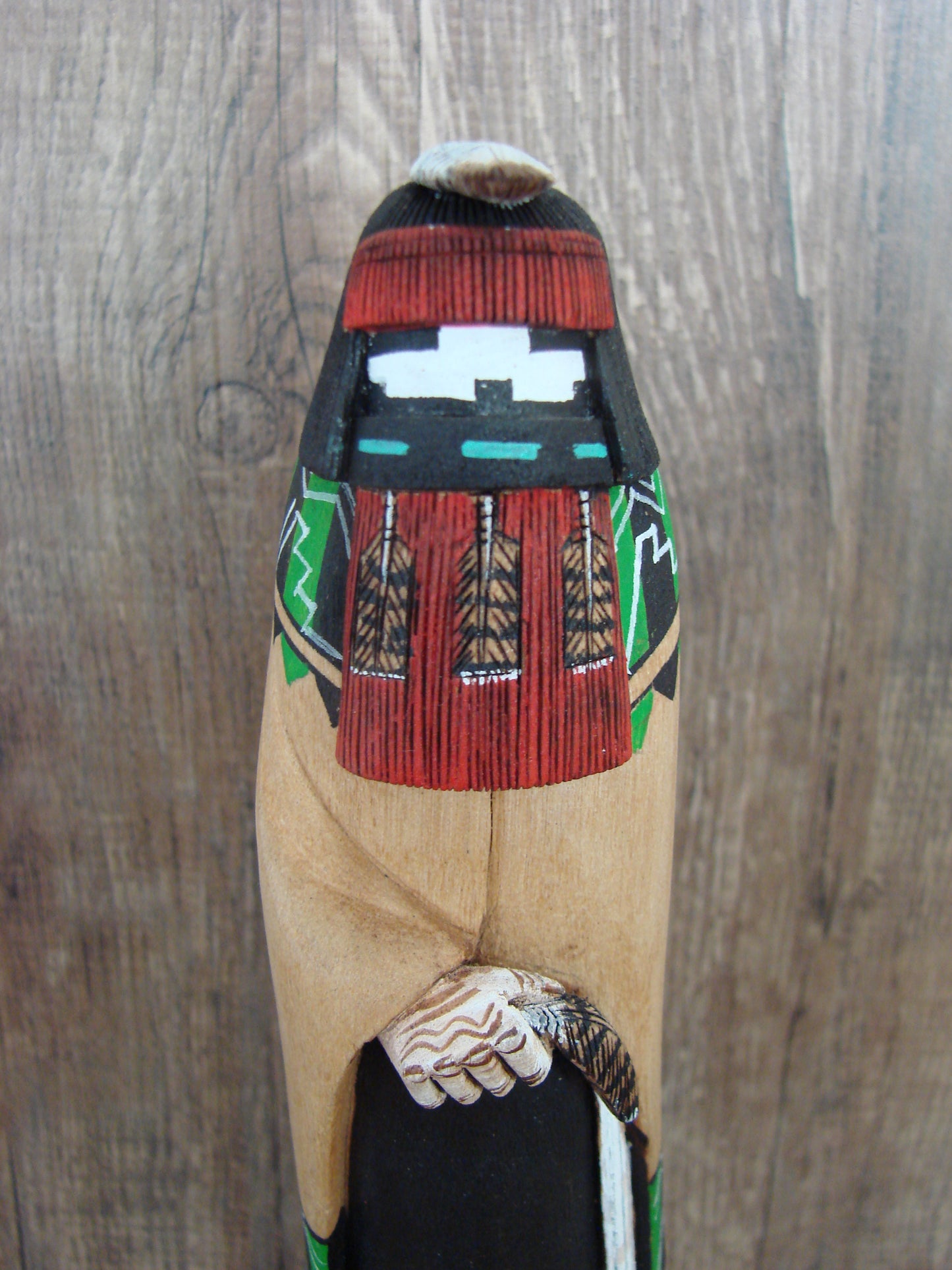 Hopi Indian Hand Carved Long Beard Shalako Kachina Dancer by Wilmer Kaye