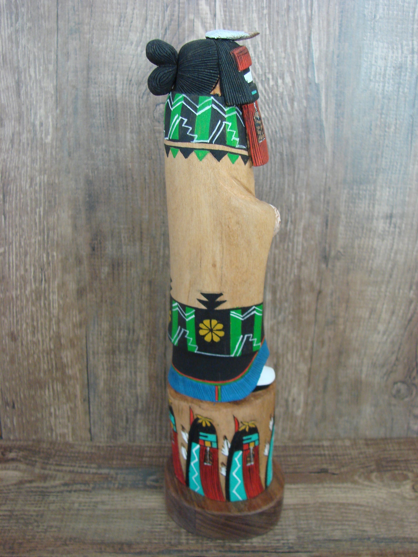 Hopi Indian Hand Carved Long Beard Shalako Kachina Dancer by Wilmer Kaye
