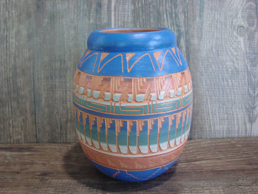 Native American Hand Etched & Hand Painted Pottery - Gilmore