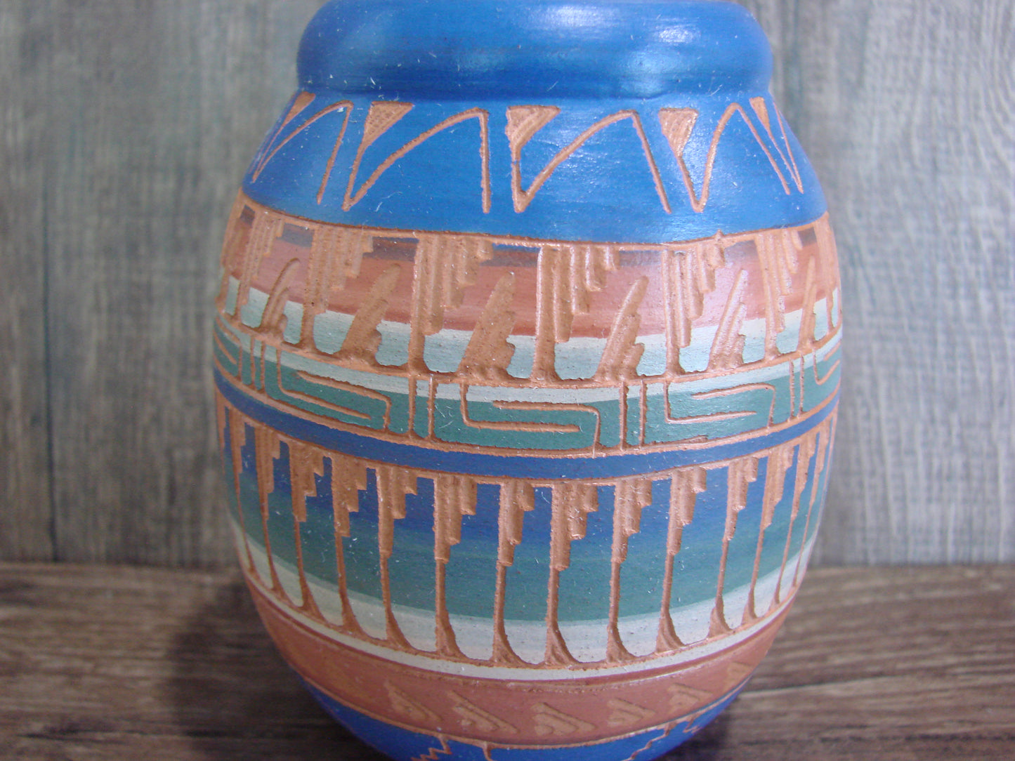 Native American Hand Etched & Hand Painted Pottery - Gilmore