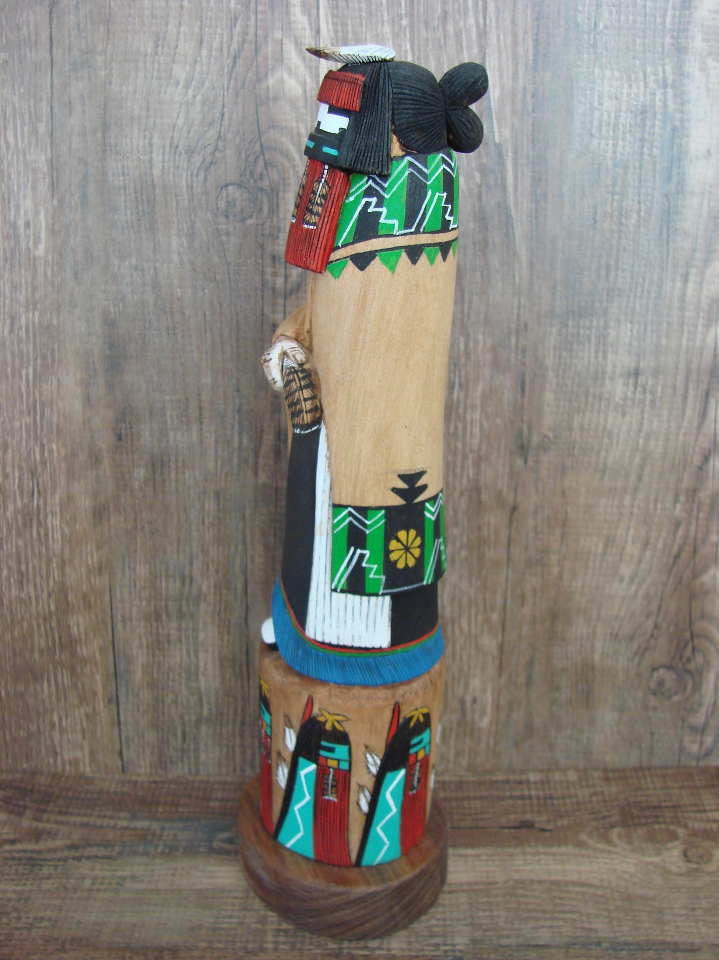 Hopi Indian Hand Carved Long Beard Shalako Kachina Dancer by Wilmer Kaye