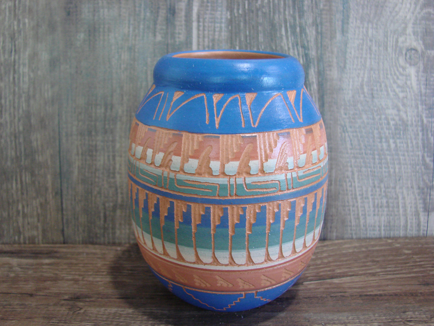 Native American Hand Etched & Hand Painted Pottery - Gilmore