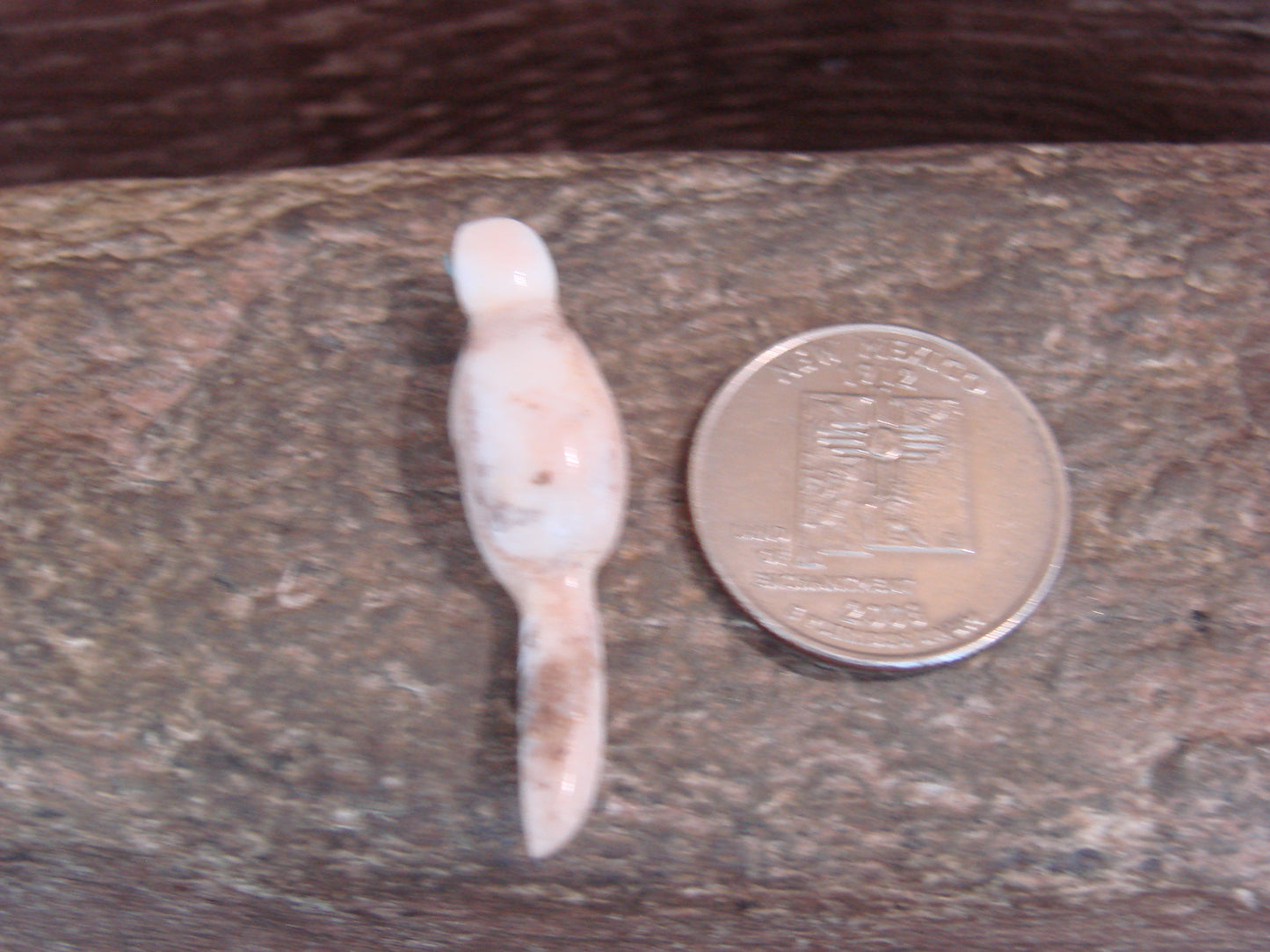 Native American Indian Hand Carved Rose Quartz Otter Fetish - B. Phillips
