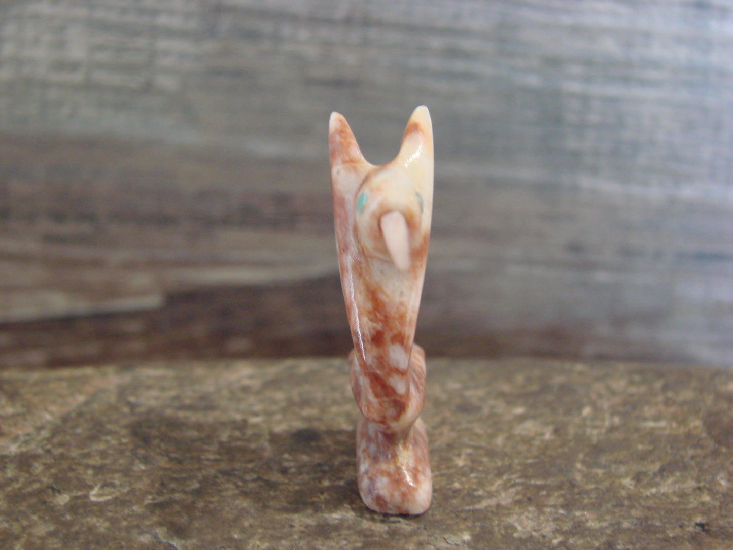 Native American Indian Hand Carved Dolomite Hummingbird Fetish - B. Phillips