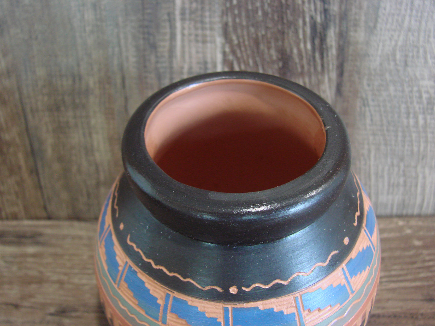 Native American Hand Etched & Hand Painted Pottery - Gilmore