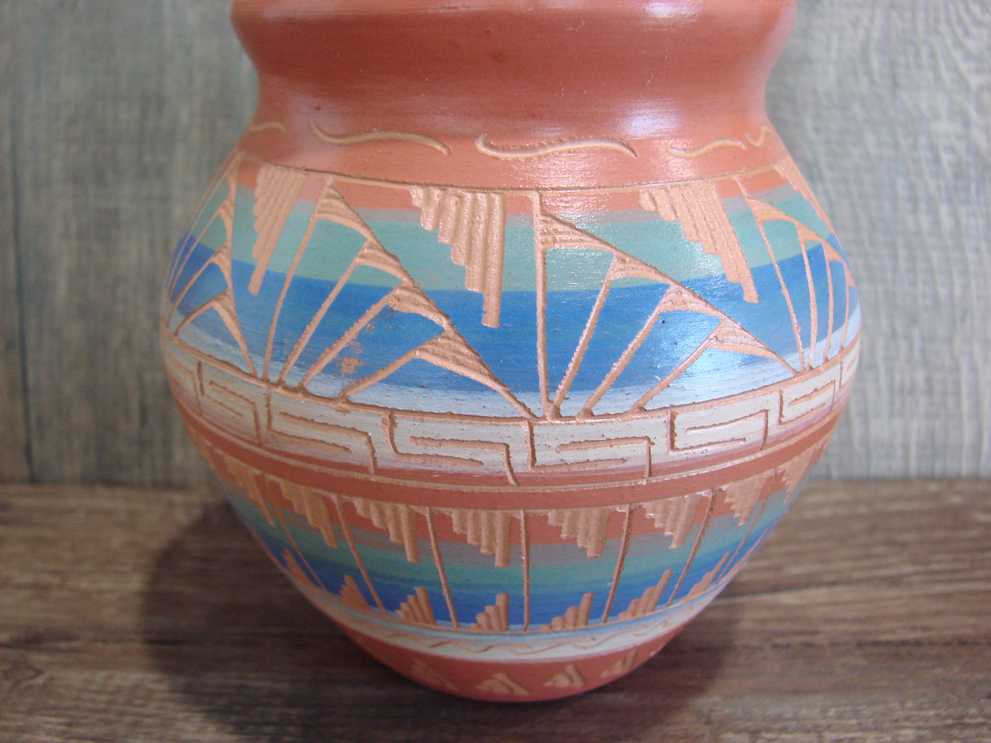 Native American Hand Etched & Hand Painted Pottery - Gilmore
