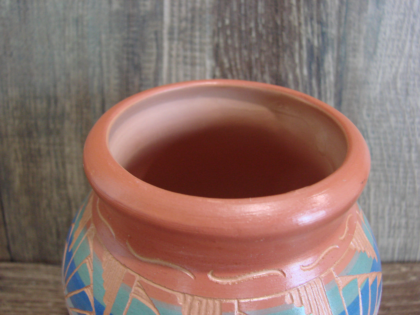 Native American Hand Etched & Hand Painted Pottery - Gilmore