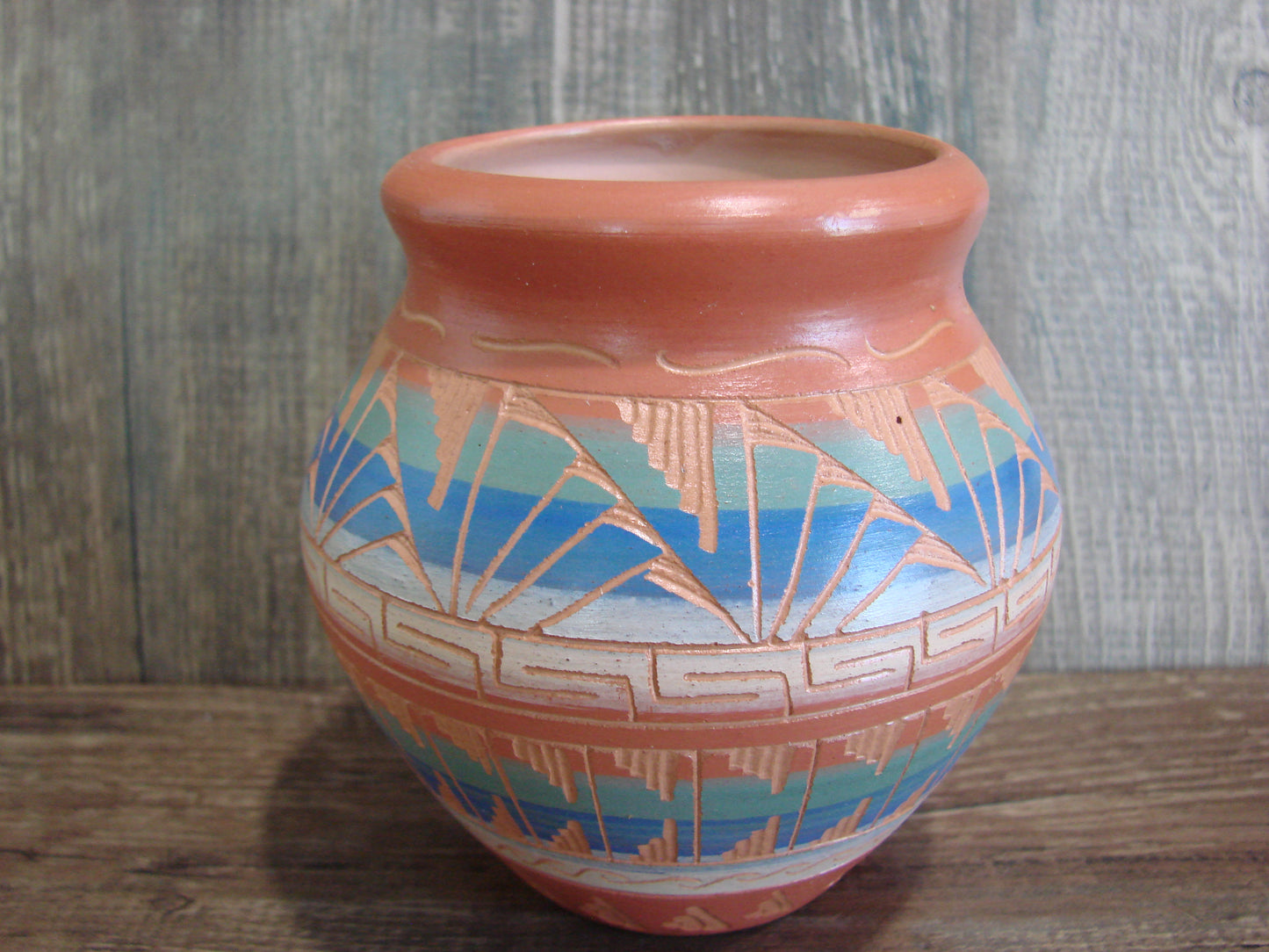 Native American Hand Etched & Hand Painted Pottery - Gilmore
