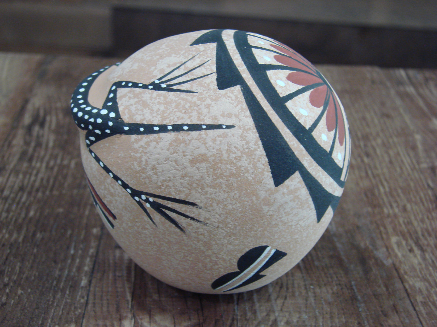 Native American Jemez Indian Handmade Clay Lizard Seed Pot by Chinana