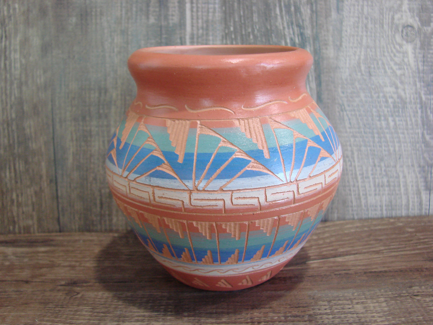 Native American Hand Etched & Hand Painted Pottery - Gilmore