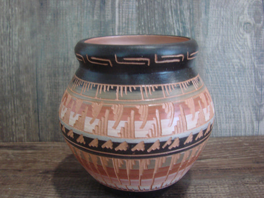 Native American Hand Etched & Hand Painted Pottery - Gilmore