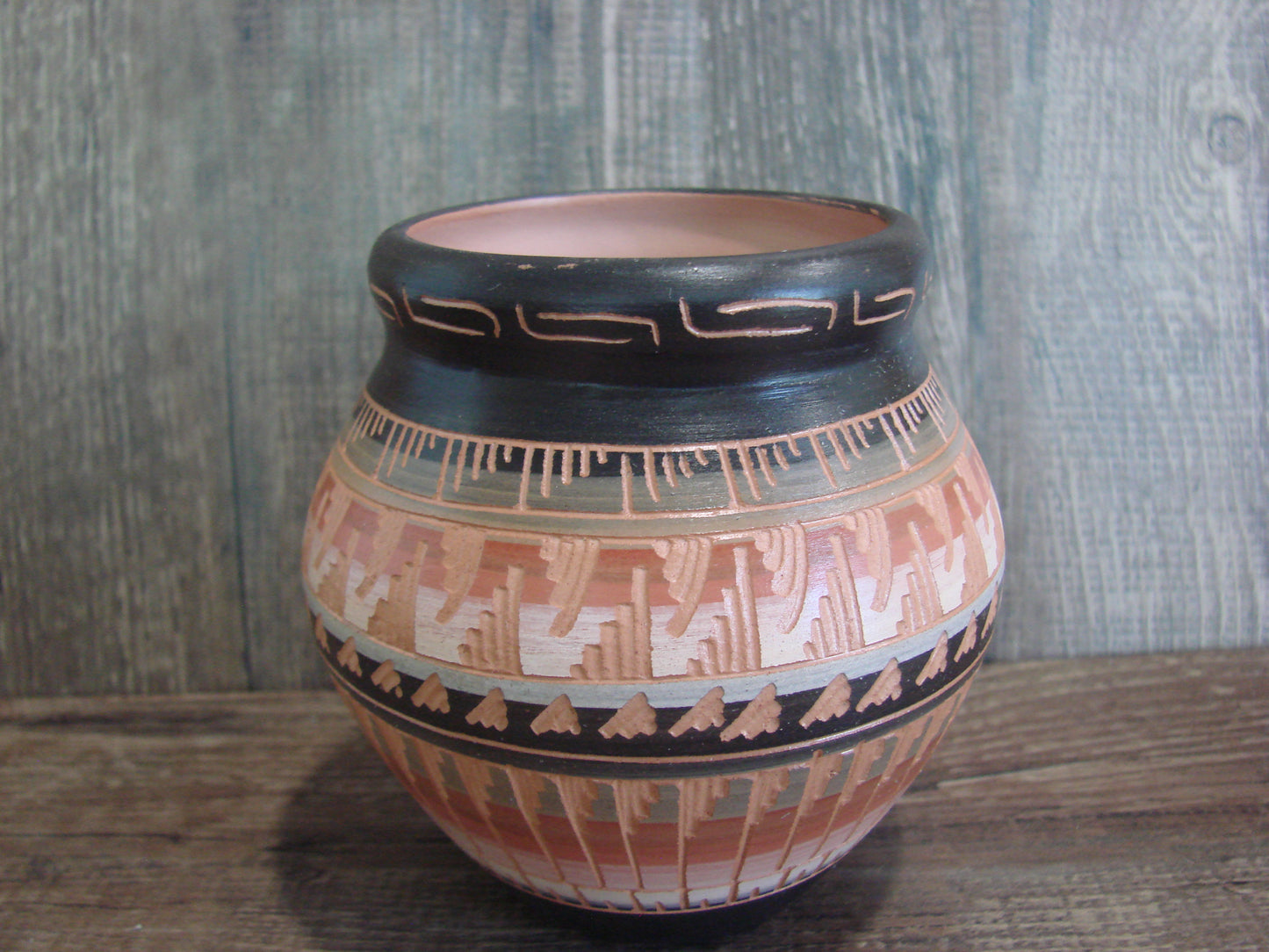 Native American Hand Etched & Hand Painted Pottery - Gilmore