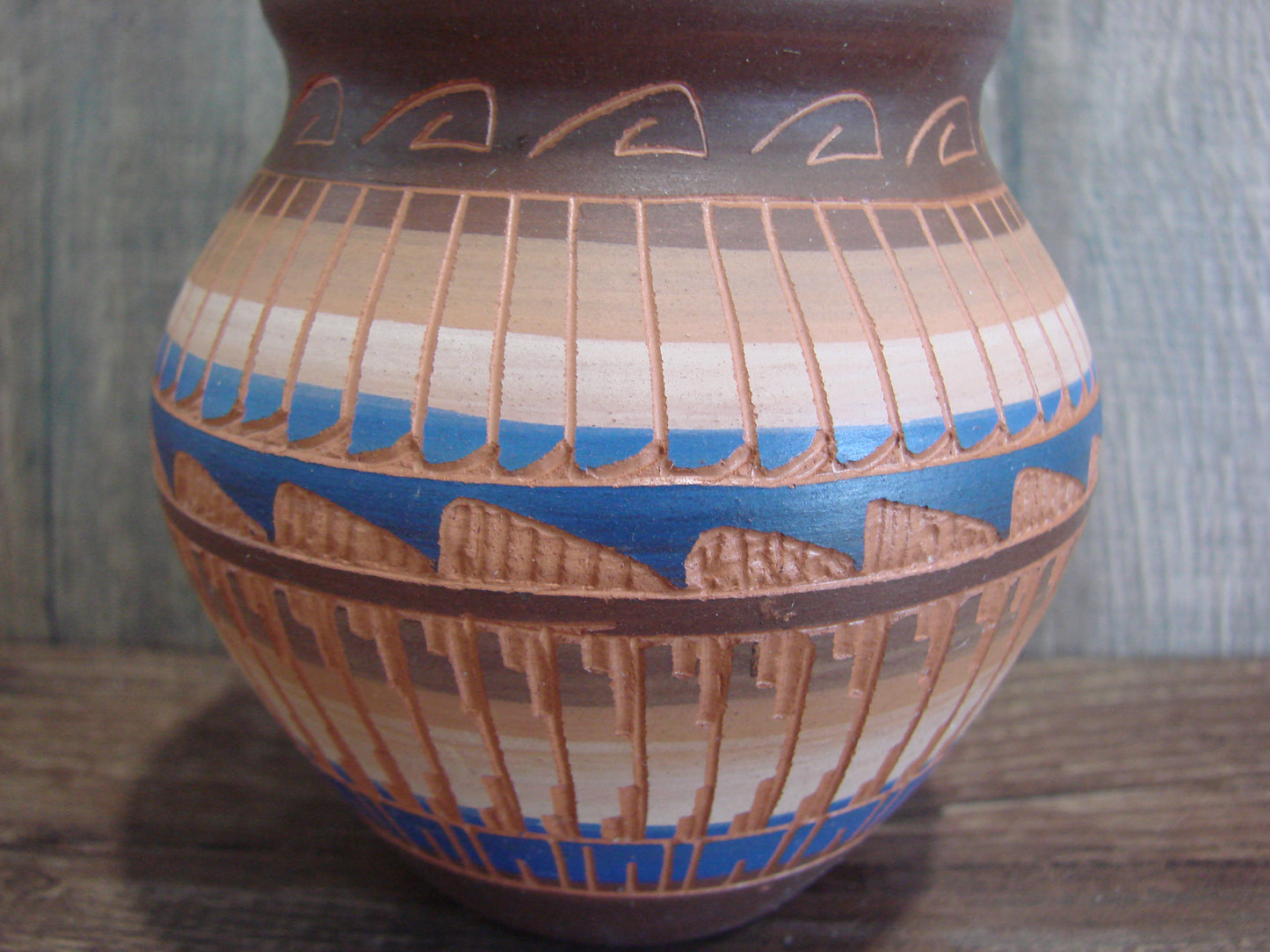 Native American Hand Etched & Hand Painted Pottery - Gilmore