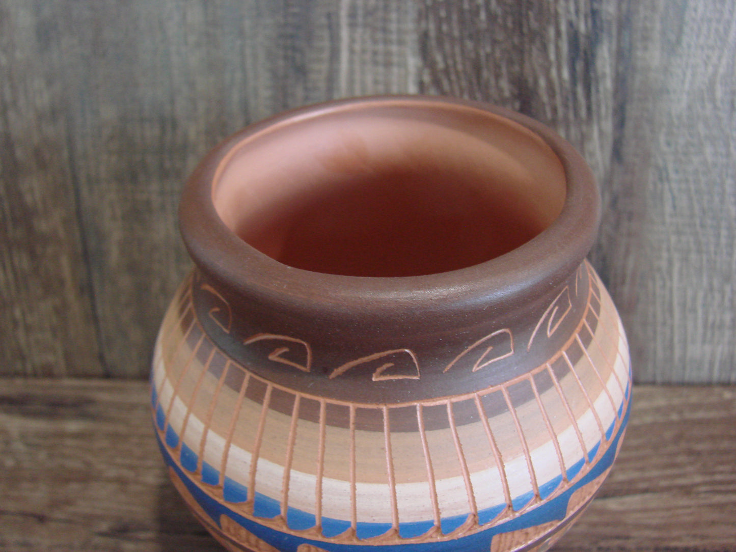 Native American Hand Etched & Hand Painted Pottery - Gilmore