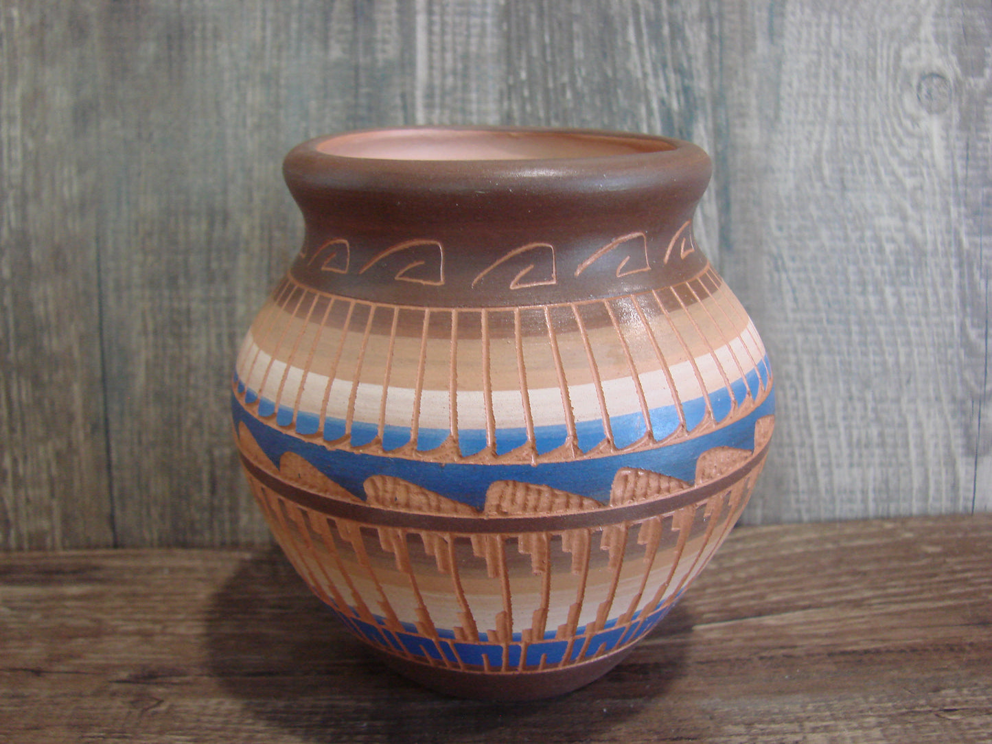 Native American Hand Etched & Hand Painted Pottery - Gilmore