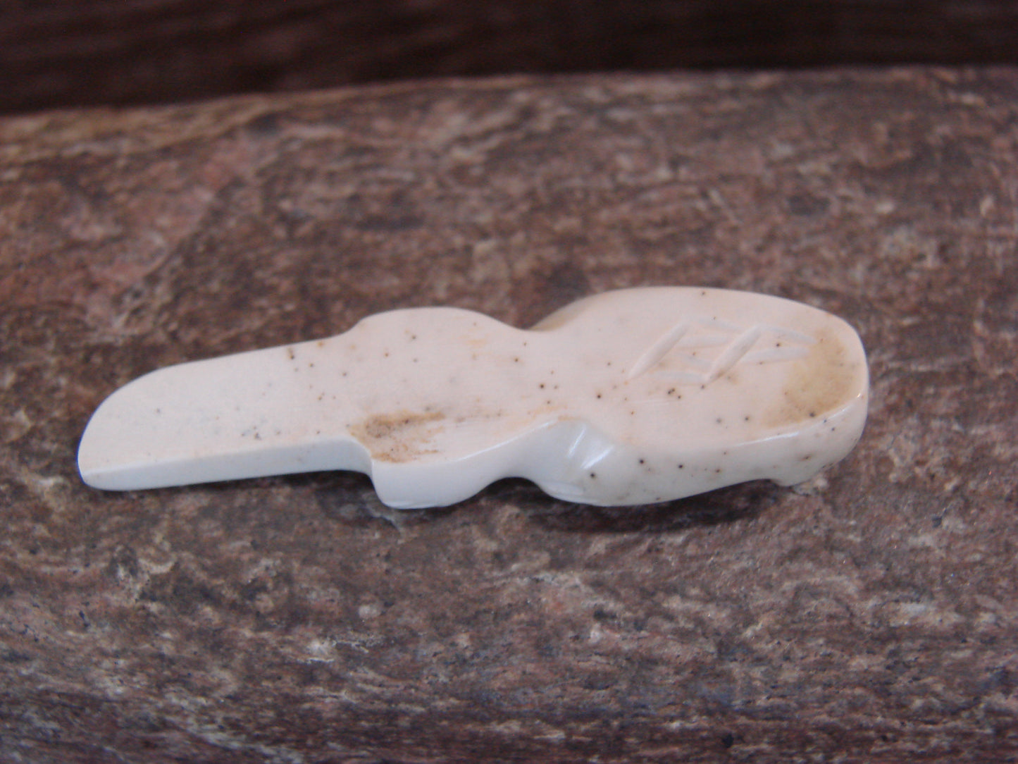 Native American Indian Hand Carved Fish Rock Otter Fetish - B. Phillips
