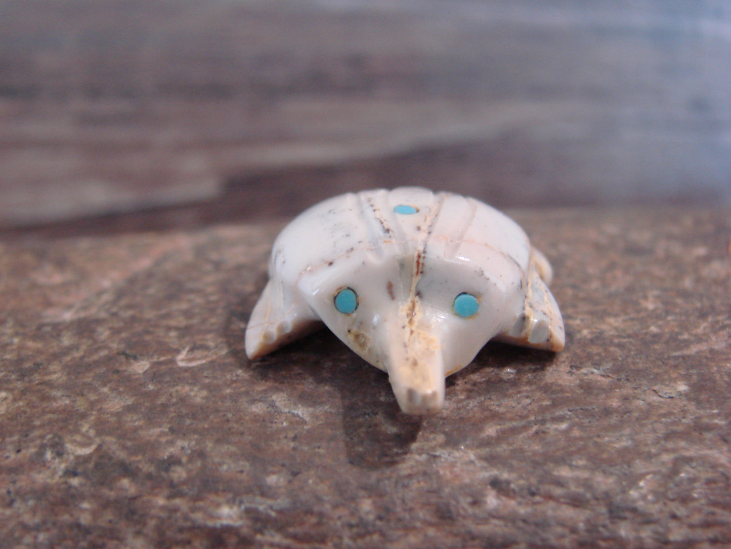 Native American Indian Hand Carved Fish Rock Ant Eater Fetish - B. Phillips
