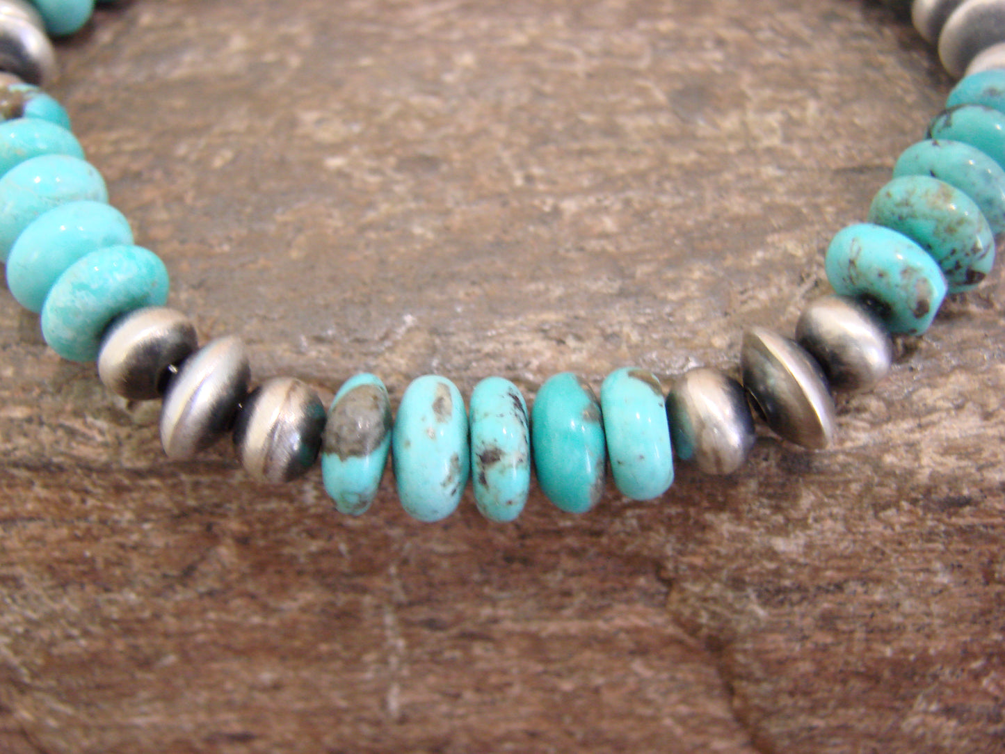 Native American Navajo Pearl & Turquoise Stone Bracelet by Jake