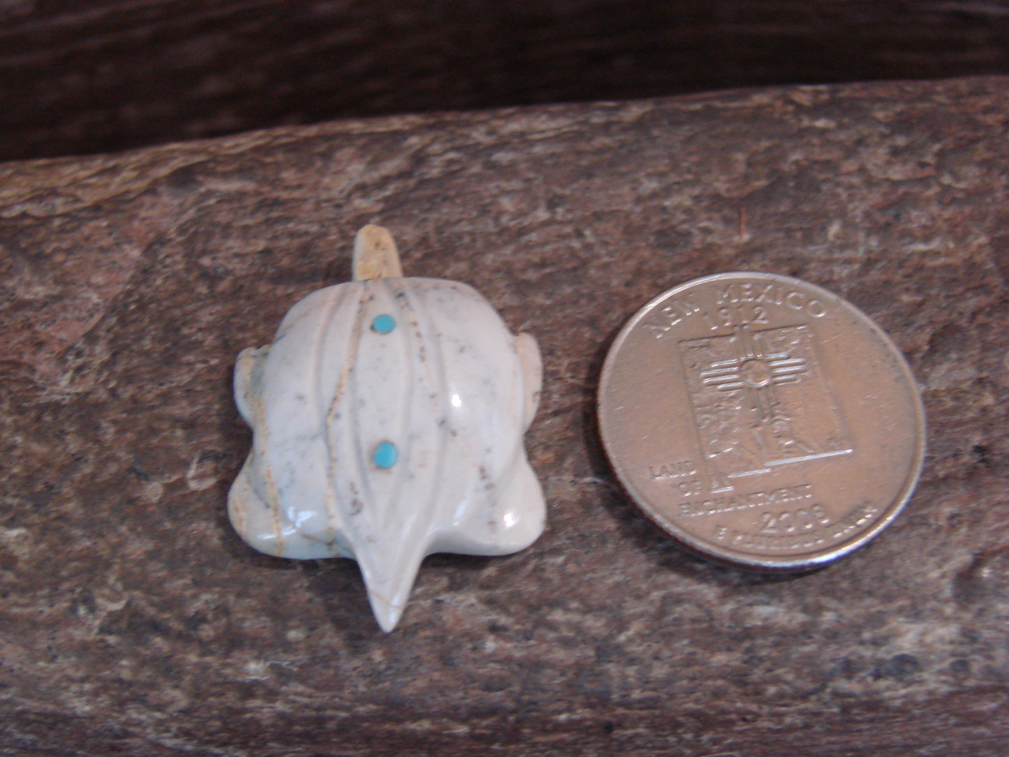 Native American Indian Hand Carved Fish Rock Ant Eater Fetish - B. Phillips