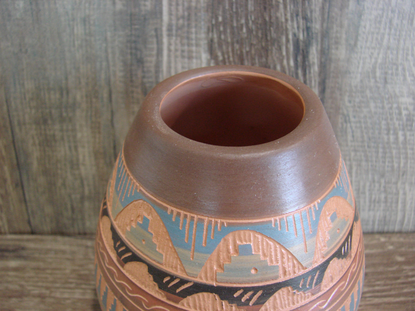 Native American Hand Etched & Hand Painted Pottery - Gilmore