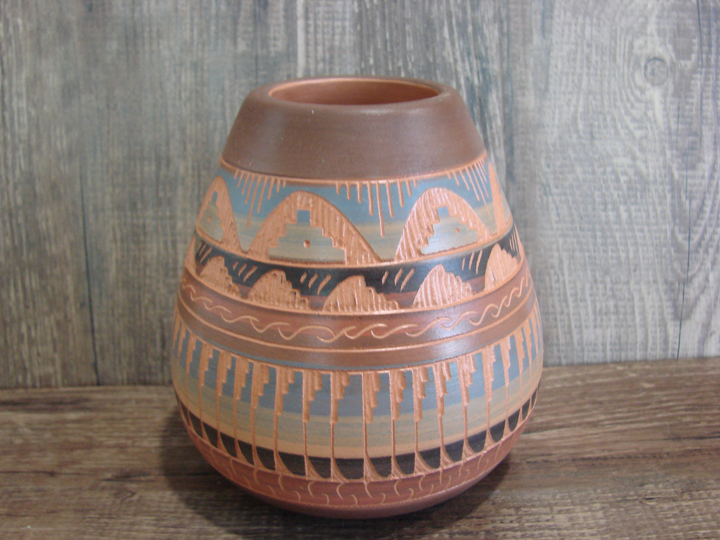 Native American Hand Etched & Hand Painted Pottery - Gilmore