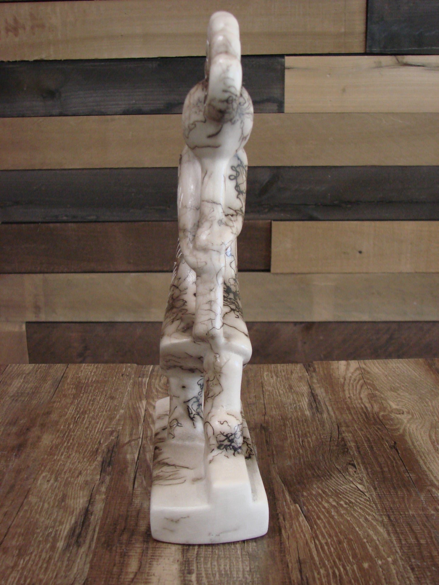 Native American Pottery Horse Hair Kokopelli Sculpture by Vail