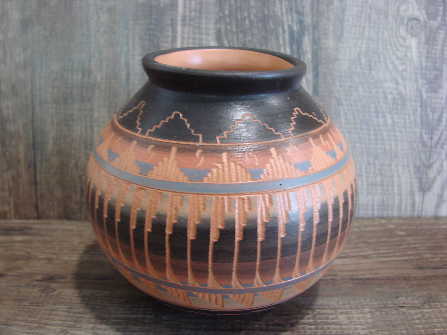 Native American Hand Etched & Hand Painted Pottery - Gilmore