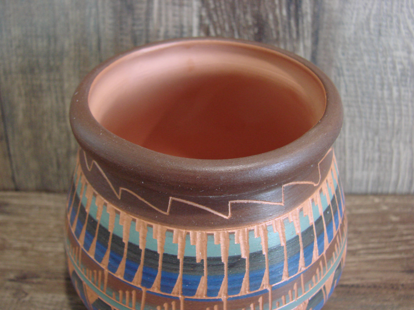 Native American Hand Etched & Hand Painted Pottery - Gilmore