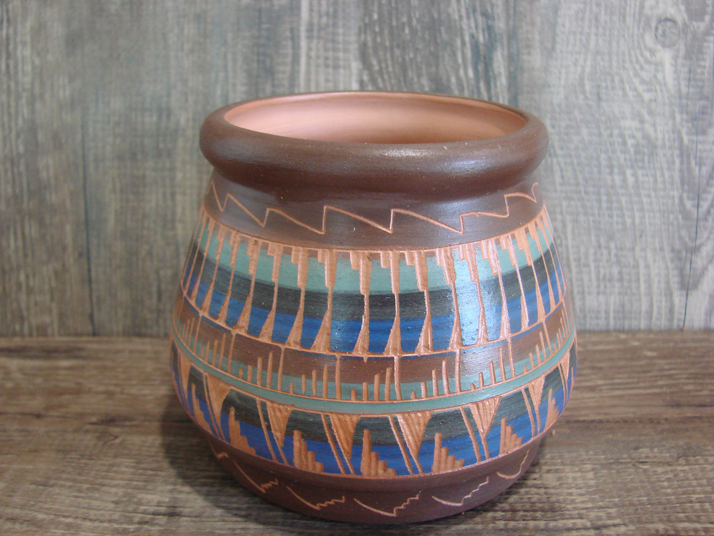 Native American Hand Etched & Hand Painted Pottery - Gilmore