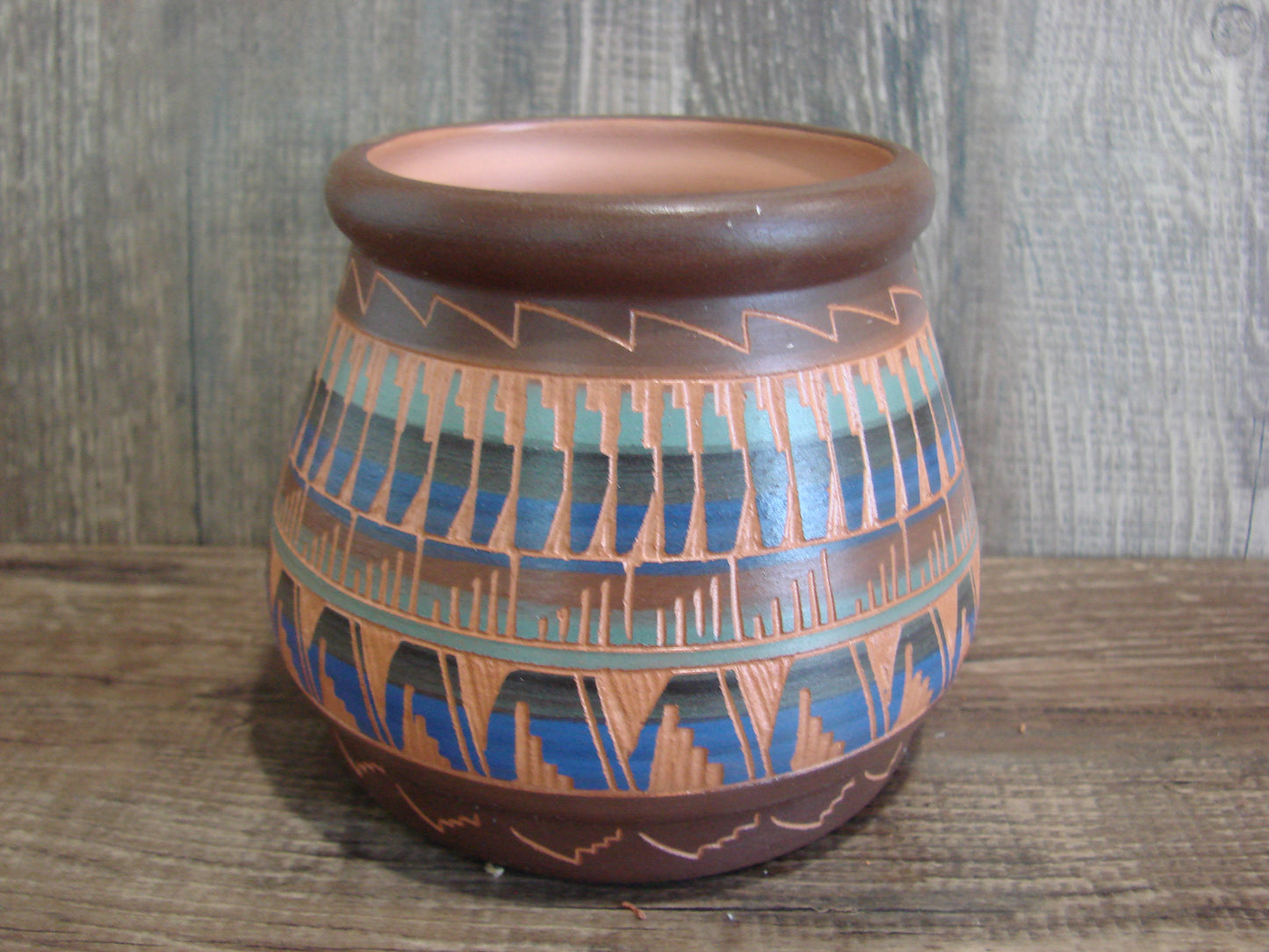 Native American Hand Etched & Hand Painted Pottery - Gilmore
