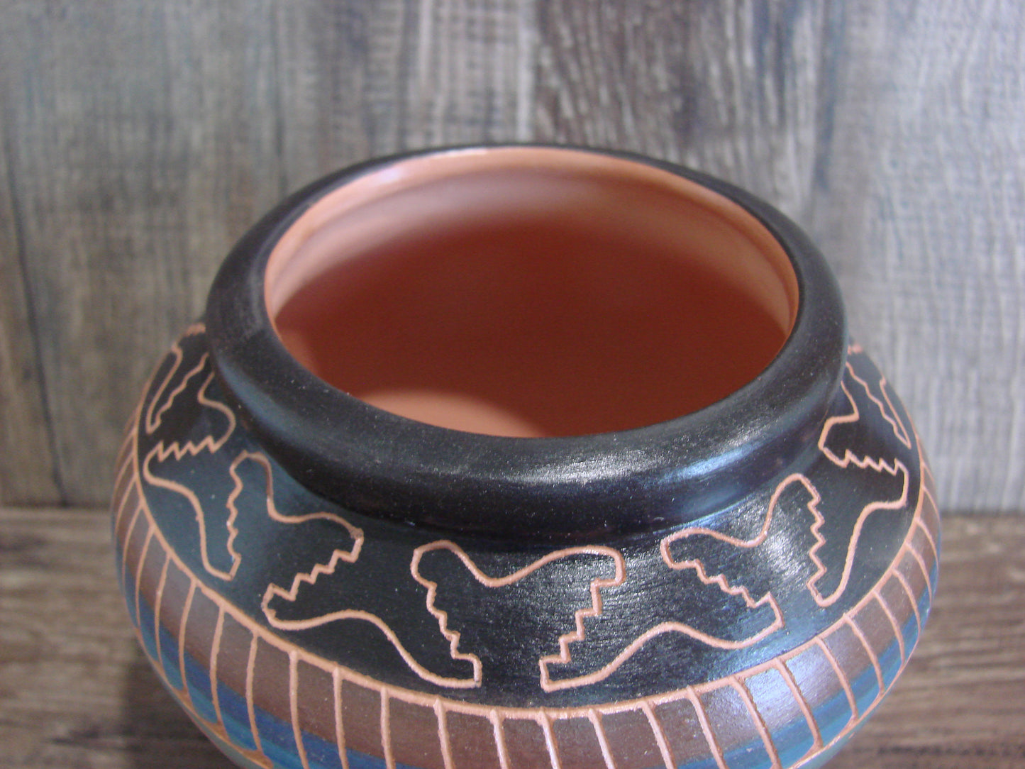Native American Hand Etched & Hand Painted Pottery - Gilmore