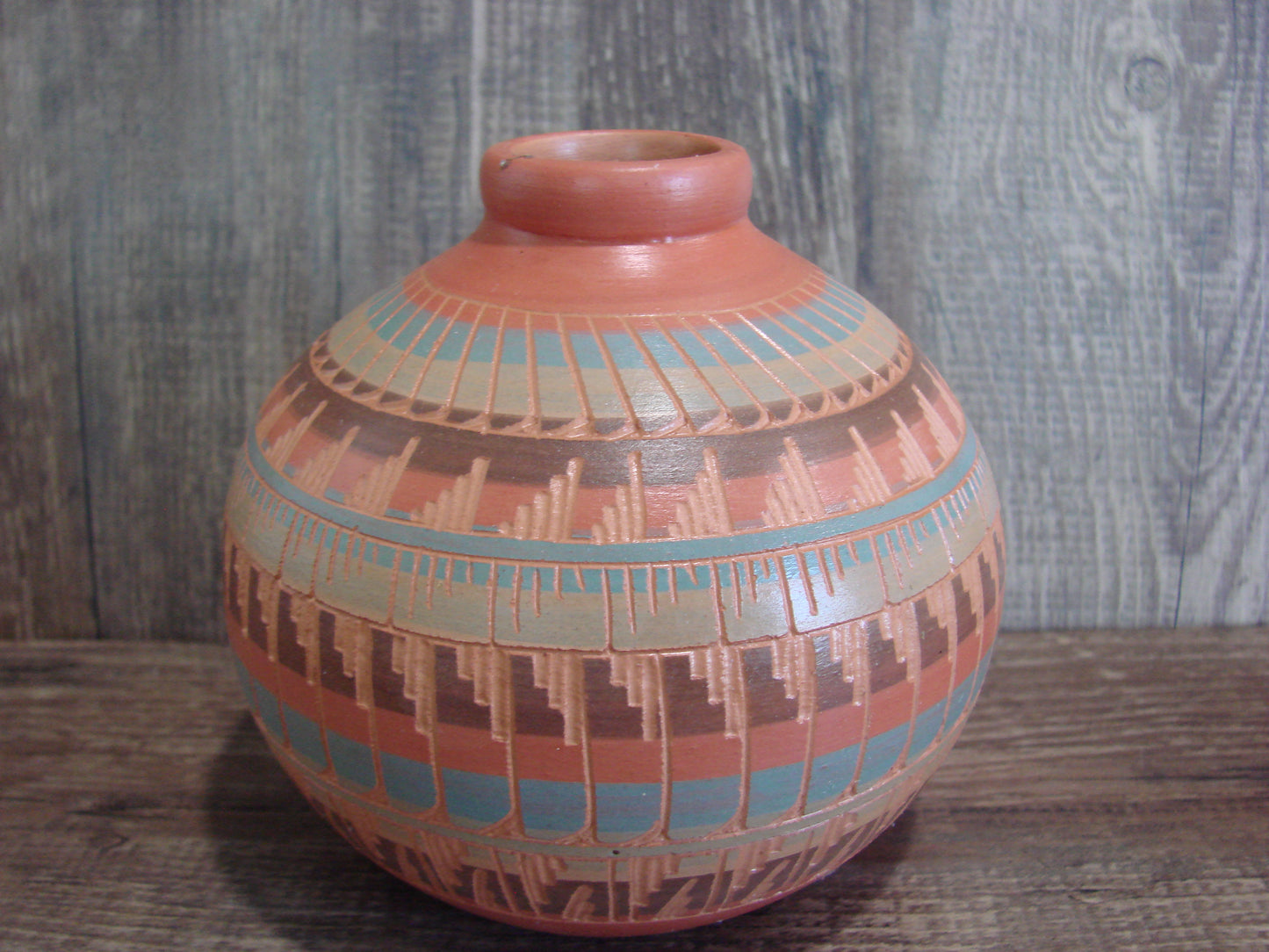 Native American Hand Etched & Hand Painted Pottery - Gilmore