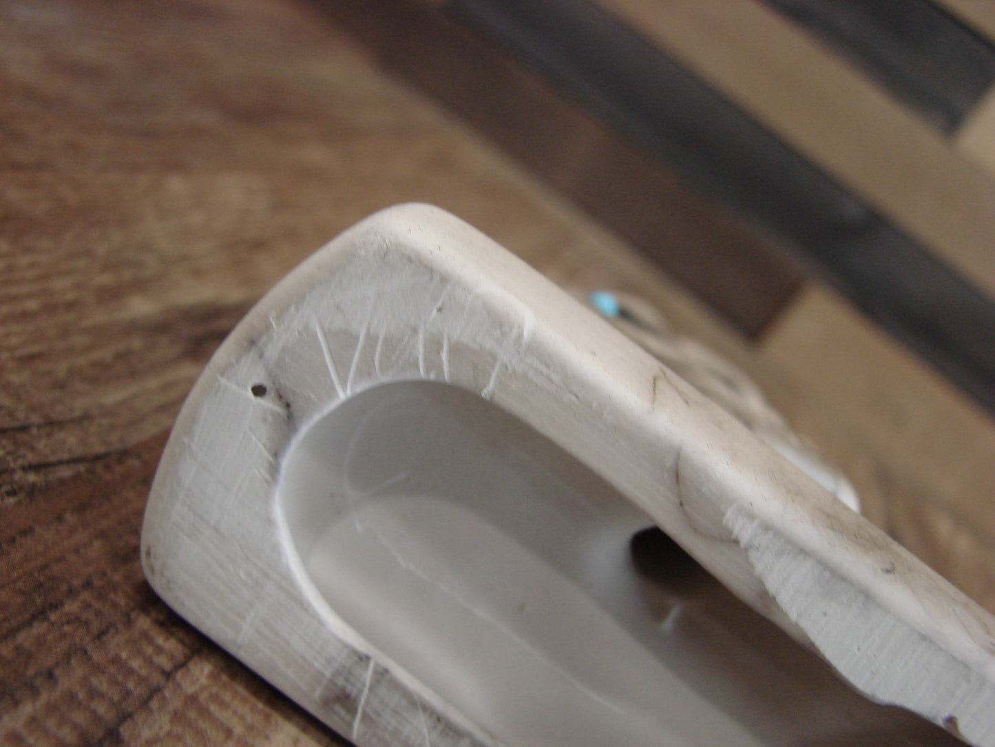 Native American Pottery Horse Hair Kokopelli Sculpture by Vail