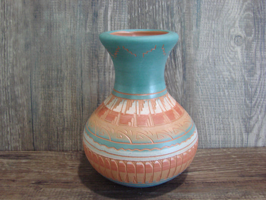 Native American Hand Etched & Hand Painted Pottery - Gilmore