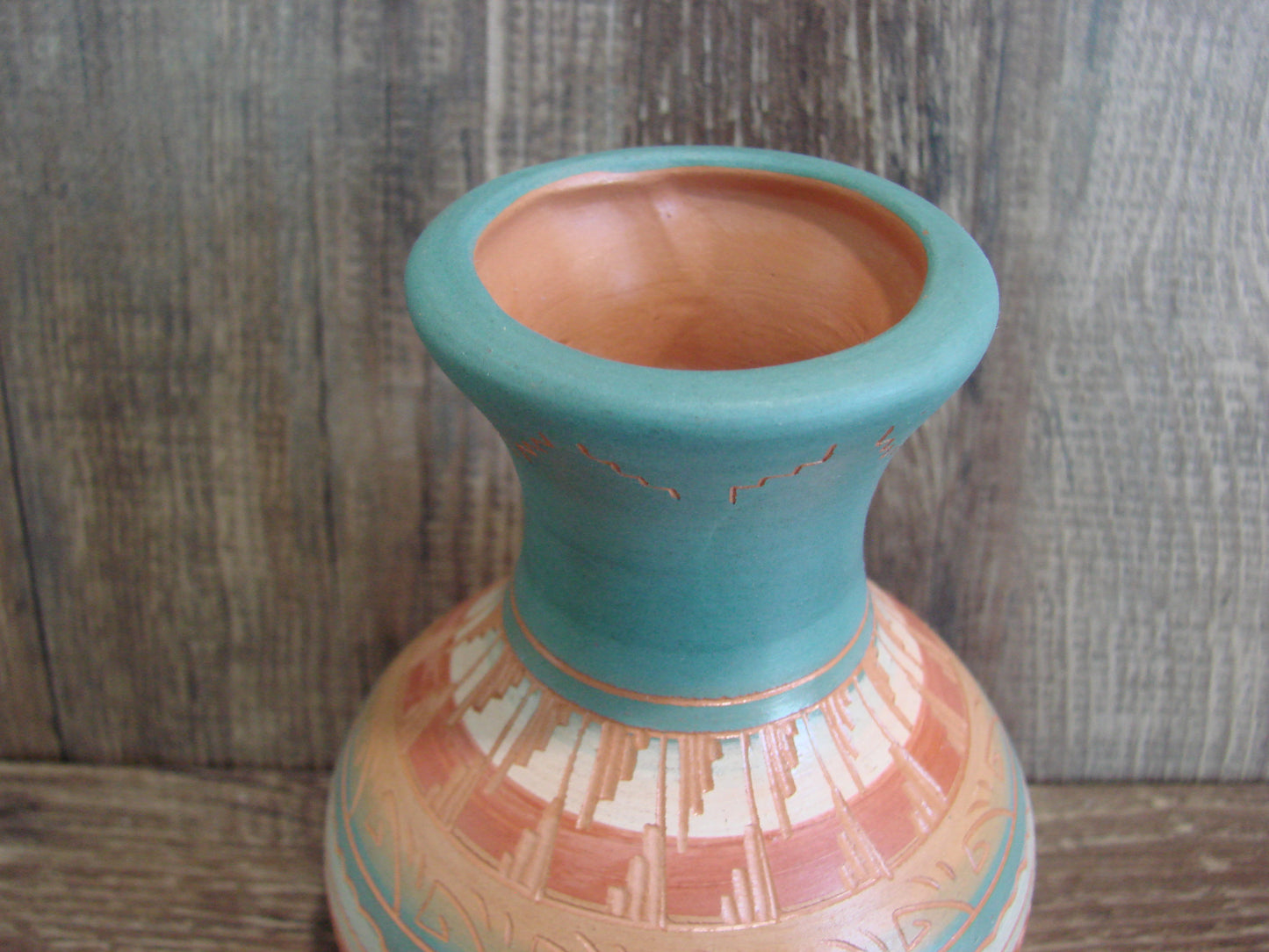 Native American Hand Etched & Hand Painted Pottery - Gilmore