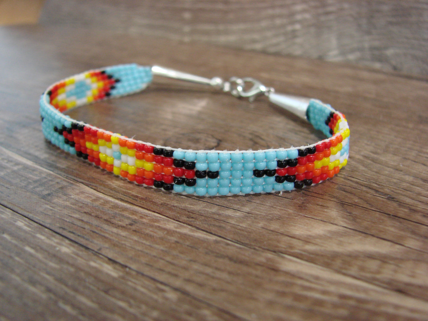 Native American Hand Beaded Bracelet by Cleveland