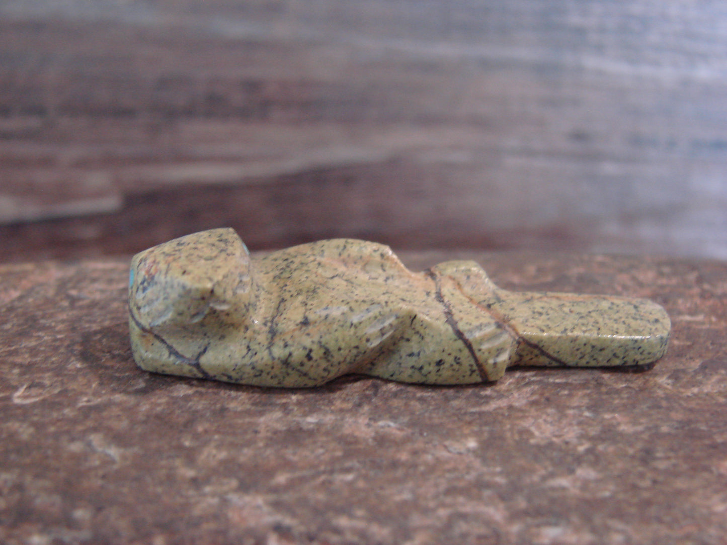 Native American Indian Hand Carved Serpentine Otter Fetish - B. Phillips