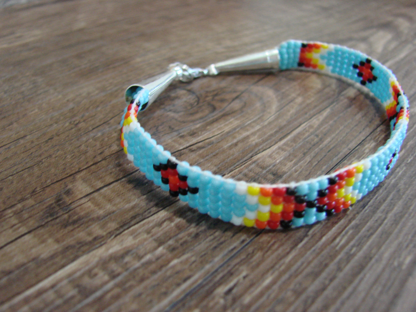 Native American Hand Beaded Bracelet by Cleveland