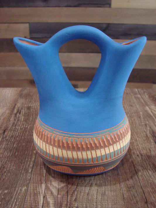 Native American Navajo Hand Etched Wedding Vase - Charlie